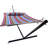 Hammock with Spreader Bars & Frame (Multi-color) - Sorbus Home